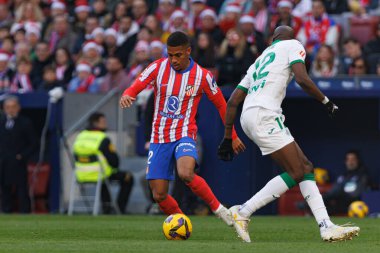 Samuel Lino, LaLiga EA SPORTS maçı sırasında Estadio Civitas Metropolitano 'da Atletico de Madrid ve Getafe CF takımları arasında görüldü (Maciej Rogowski)