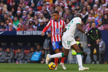 Samuel Lino, LaLiga EA SPORTS maçı sırasında Estadio Civitas Metropolitano 'da Atletico de Madrid ve Getafe CF takımları arasında görüldü (Maciej Rogowski)