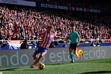 Marcos Llorente, Atletico de Madrid ve Getafe CF takımları arasında oynanan LaLiga EA SPORTS maçı sırasında Estadio Civitas Metropolitano 'da (Maciej Rogowski)