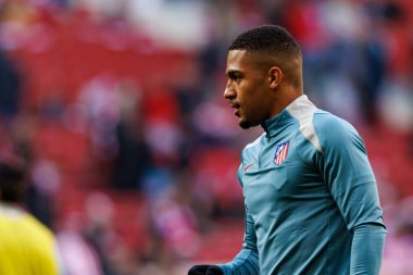 Samuel Lino, LaLiga EA SPORTS maçı sırasında Estadio Civitas Metropolitano 'da Atletico de Madrid ve Getafe CF takımları arasında görüldü (Maciej Rogowski)