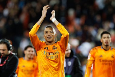 Mestalla Stadyumu 'ndaki Valencia CF ve Real Madrid FC takımları arasında oynanan LaLiga EA SPORTS maçı sırasında Kylian Mbappe (Maciej Rogowski)
