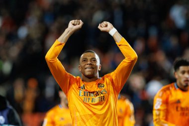Mestalla Stadyumu 'ndaki Valencia CF ve Real Madrid FC takımları arasında oynanan LaLiga EA SPORTS maçı sırasında Kylian Mbappe (Maciej Rogowski)