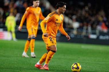 Mestalla Stadyumu 'ndaki Valencia CF ve Real Madrid FC takımları arasında oynanan LaLiga EA SPORTS maçı sırasında Brahim Diaz (Maciej Rogowski)