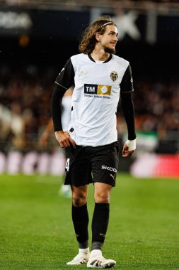 Mestalla Stadyumu 'ndaki Valencia CF ve Real Madrid FC takımları arasında oynanan LaLiga EA SPORTS maçı sırasında Yarek Gasiorowski (Maciej Rogowski)