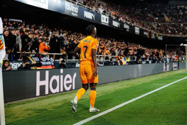 Mestalla Stadyumu 'ndaki Valencia CF ve Real Madrid FC takımları arasında oynanan LaLiga EA SPORTS maçı sırasında Vinicius Junior (Maciej Rogowski)