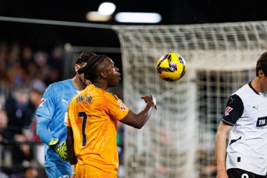 Mestalla Stadyumu 'ndaki Valencia CF ve Real Madrid FC takımları arasında oynanan LaLiga EA SPORTS maçı sırasında Vinicius Junior (Maciej Rogowski)