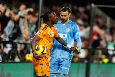 Mestalla Stadyumu 'ndaki Valencia CF ve Real Madrid FC takımları arasında oynanan LaLiga EA SPORTS maçı sırasında Vinicius Junior (Maciej Rogowski)