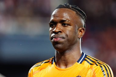 Mestalla Stadyumu 'ndaki Valencia CF ve Real Madrid FC takımları arasında oynanan LaLiga EA SPORTS maçı sırasında Vinicius Junior (Maciej Rogowski)