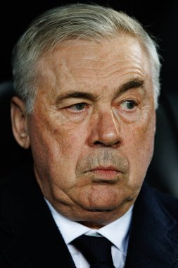 Carlo Ancelotti, Mestalla Stadyumu 'ndaki Valencia CF ve Real Madrid FC takımları arasında oynanan LaLiga EA Spor Maçı sırasında (Maciej Rogowski)