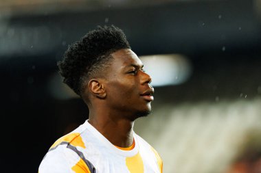 Aurelien Tchouameni, Mestalla Stadyumu 'ndaki Valencia CF ve Real Madrid FC takımları arasında oynanan LaLiga EA SPORTS maçı sırasında (Maciej Rogowski)