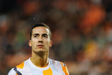 Lucas Vazquez, Mestalla Stadyumu 'ndaki Valencia CF ve Real Madrid FC takımları arasında oynanan LaLiga EA SPORTS maçı sırasında (Maciej Rogowski)