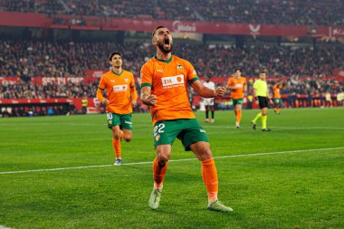 Luis Rioja, LaLiga EA SPORTS maçında Estadio Ramon Sanchez Pizjuan (Maciej Rogowski)