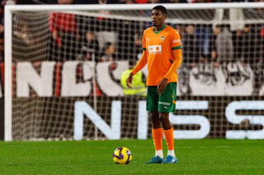 LaLiga EA SPORTS maçı sırasında Estadio Ramon Sanchez Pizjuan 'da Sevilla FC ve Valencia CF takımları arasında görülen Kriz Mosquerası (Maciej Rogowski)