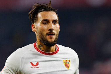 Nemanja Gudelj, LaLiga EA SPORTS maçı sırasında Sevilla FC ve Valencia CF takımları arasında Estadio Ramon Sanchez Pizjuan (Maciej Rogowski)