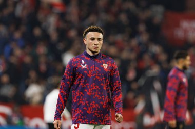 Estadio Ramon Sanchez Pizjuan 'da Sevilla FC ve Valencia CF takımları arasında LaLiga EA SPORTS maçı sırasında görülen Ruben Vargas (Maciej Rogowski)