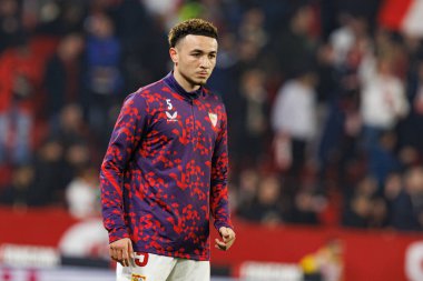 Estadio Ramon Sanchez Pizjuan 'da Sevilla FC ve Valencia CF takımları arasında LaLiga EA SPORTS maçı sırasında görülen Ruben Vargas (Maciej Rogowski)