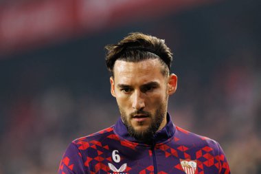 Nemanja Gudelj, LaLiga EA SPORTS maçı sırasında Sevilla FC ve Valencia CF takımları arasında Estadio Ramon Sanchez Pizjuan (Maciej Rogowski)