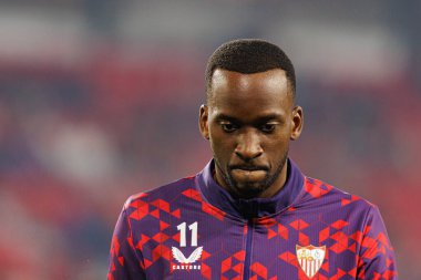 Dodi Lukebakio, LaLiga EA SPORTS maçı sırasında Sevilla FC ve Valencia CF takımları arasında Estadio Ramon Sanchez Pizjuan (Maciej Rogowski)