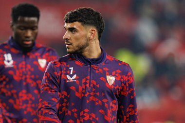 Isaac Romero, Estadio Ramon Sanchez Pizjuan 'da Sevilla FC ve Valencia CF takımları arasında LaLiga EA SPORTS maçında görüldü (Maciej Rogowski)