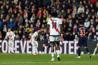 Randy Nteka, Estadio de Vallecas 'ta Rayo Vallecano ve RC Celta de Vigo (Maciej Rogowski) takımları arasında oynanan LaLiga EA SPORTS maçı sırasında görüldü.)