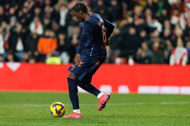 Ilaix Moriba, Estadio de Vallecas 'ta Rayo Vallecano ve RC Celta de Vigo (Maciej Rogowski) takımları arasında LaLiga EA SPORTS maçı sırasında görüldü.)