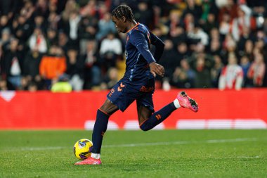 Ilaix Moriba, Estadio de Vallecas 'ta Rayo Vallecano ve RC Celta de Vigo (Maciej Rogowski) takımları arasında LaLiga EA SPORTS maçı sırasında görüldü.)