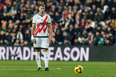 Florian Lejeune, Rayo Vallecano ve RC Celta de Vigo takımları arasında Estadio de Vallecas 'ta (Maciej Rogowski)