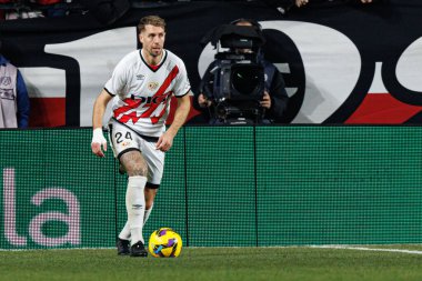 Florian Lejeune, Rayo Vallecano ve RC Celta de Vigo takımları arasında Estadio de Vallecas 'ta (Maciej Rogowski)