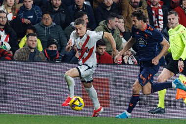 Jorge De Frutos, Marcos Alonso, Estadio de Vallecas 'ta Rayo Vallecano ve RC Celta de Vigo (Maciej Rogowski) takımları arasındaki maç sırasında görüldü.)