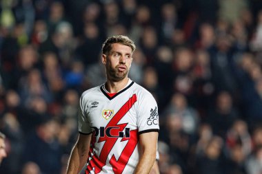 Florian Lejeune, Rayo Vallecano ve RC Celta de Vigo takımları arasında Estadio de Vallecas 'ta (Maciej Rogowski)