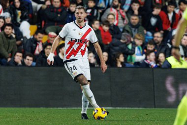 Florian Lejeune, Rayo Vallecano ve RC Celta de Vigo takımları arasında Estadio de Vallecas 'ta (Maciej Rogowski)