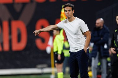 Inigo Perez, Estadio de Vallecas 'ta Rayo Vallecano ve RC Celta de Vigo takımları arasında LaLiga EA SPORTS maçı sırasında görüldü (Maciej Rogowski)