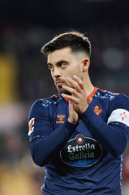 Fran Beltran, Estadio de Vallecas 'ta Rayo Vallecano ve RC Celta de Vigo takımları arasında oynanan LaLiga EA SPORTS maçı sırasında görüldü (Maciej Rogowski)