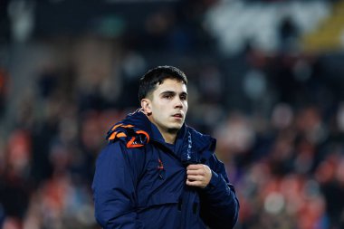 Hugo Sotelo, Estadio de Vallecas 'ta Rayo Vallecano ve RC Celta de Vigo takımları arasında oynanan LaLiga EA SPORTS maçı sırasında görüldü (Maciej Rogowski)