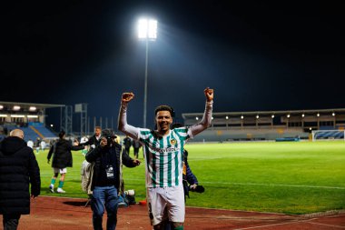 Clayton seen in action during Taca De Portugal game between teams of Casa Pia AC and Rio Ave FC at Estadio Municipal Rio Maior (Maciej Rogowski) clipart