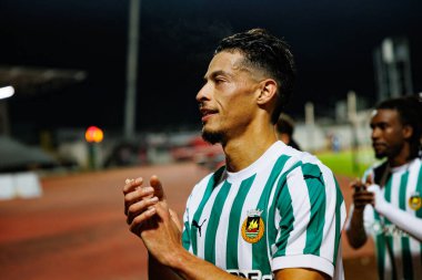 Amine Oudrhiri seen in action during Taca De Portugal game between teams of Casa Pia AC and Rio Ave FC at Estadio Municipal Rio Maior (Maciej Rogowski) clipart