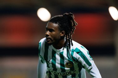 Omar Richards, Estadio Belediyesi Rio Maior 'daki Casa Pia AC ve Rio Ave FC takımları arasında oynanan Taca De Portugal maçında görüldü (Maciej Rogowski)