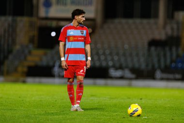 Miguel Sousa, Estadio Belediyesi Rio Maior 'daki Casa Pia AC ve Rio Ave FC takımları arasında oynanan Taca De Portugal maçında görüldü (Maciej Rogowski)