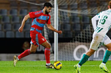 Joao Goulart, Taca De Portugal maçında Estadio Municipal Rio Maior 'da Casa Pia AC ve Rio Ave FC takımları arasında görüldü (Maciej Rogowski)