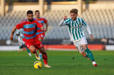 Joao Goulart, Ole Pohlmann Taca De Portugal maçında Estadio Belediyesi Rio Maior 'da Casa Pia AC ve Rio Ave FC takımları arasında görüldü (Maciej Rogowski)