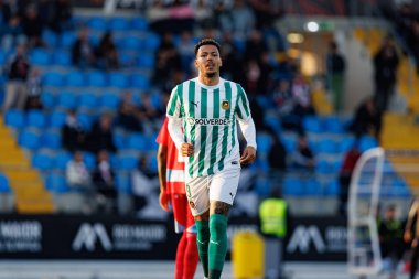 Clayton, Estadio Municipal Rio Maior 'daki Casa Pia AC ve Rio Ave FC takımları arasında oynanan Taca De Portugal maçında attığı golü kutlarken görülüyor.)