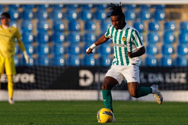 Omar Richards, Estadio Belediyesi Rio Maior 'daki Casa Pia AC ve Rio Ave FC takımları arasında oynanan Taca De Portugal maçında görüldü (Maciej Rogowski)