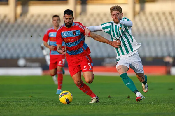 Joao Goulart, Ole Pohlmann Taca De Portugal maçında Estadio Belediyesi Rio Maior 'da Casa Pia AC ve Rio Ave FC takımları arasında görüldü (Maciej Rogowski)