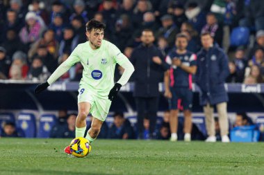 Estadio Coliseum 'daki Getafe CF ve FC Barcelona takımları arasında oynanan LaLiga EA SPORTS maçı sırasında görülen Pedri (Maciej Rogowski)