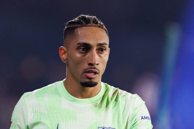 LaLiga EA SPORTS maçı sırasında Estadio Coliseum 'da Getafe CF ve FC Barcelona takımları arasında Raphinha görüldü (Maciej Rogowski)