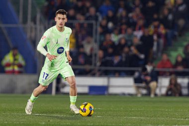 LaLiga EA SPORTS maçı sırasında Estadio Coliseum 'da Getafe CF ve FC Barcelona takımları arasında Raphinha görüldü (Maciej Rogowski)