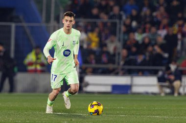 LaLiga EA SPORTS maçı sırasında Estadio Coliseum 'da Getafe CF ve FC Barcelona takımları arasında Raphinha görüldü (Maciej Rogowski)