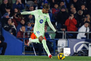 Lamine Yamal, LaLiga EA SPORTS maçı sırasında Estadio Kolezyumu 'nda Getafe CF ve FC Barcelona takımları arasında görüldü (Maciej Rogowski)