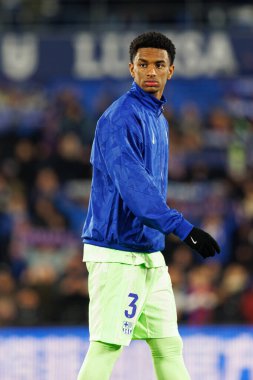 Alejandro Balde, Estadio Kolezyumu 'ndaki Getafe CF ve FC Barcelona takımları arasında oynanan LaLiga EA SPORTS maçı sırasında görüldü (Maciej Rogowski)