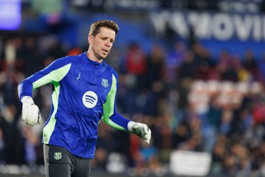 Wojciech Szczesny, LaLiga EA SPORTS maçı sırasında Estadio Coliseum 'daki Getafe CF ve FC Barcelona takımları arasında görüldü (Maciej Rogowski)